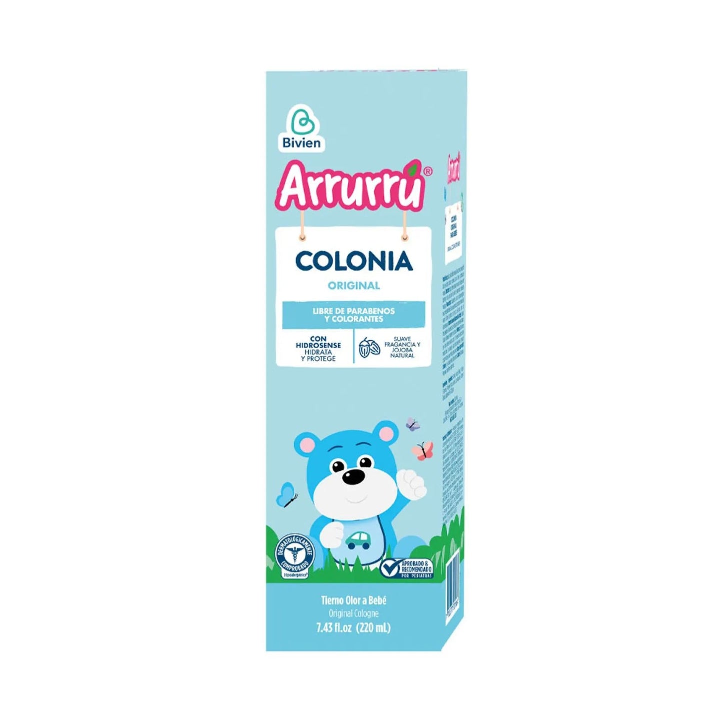 Arrurrú Original Blue Cologne – 220 ml (7.4 fl oz) – Baby Fragrance Splash – Imported from Colombia - JETa Imports®