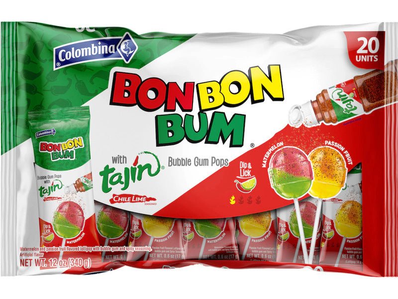 Bon Bon Bum Maracuyá & Sandía con Tajín – 20 Pack (340g / 11.99 oz