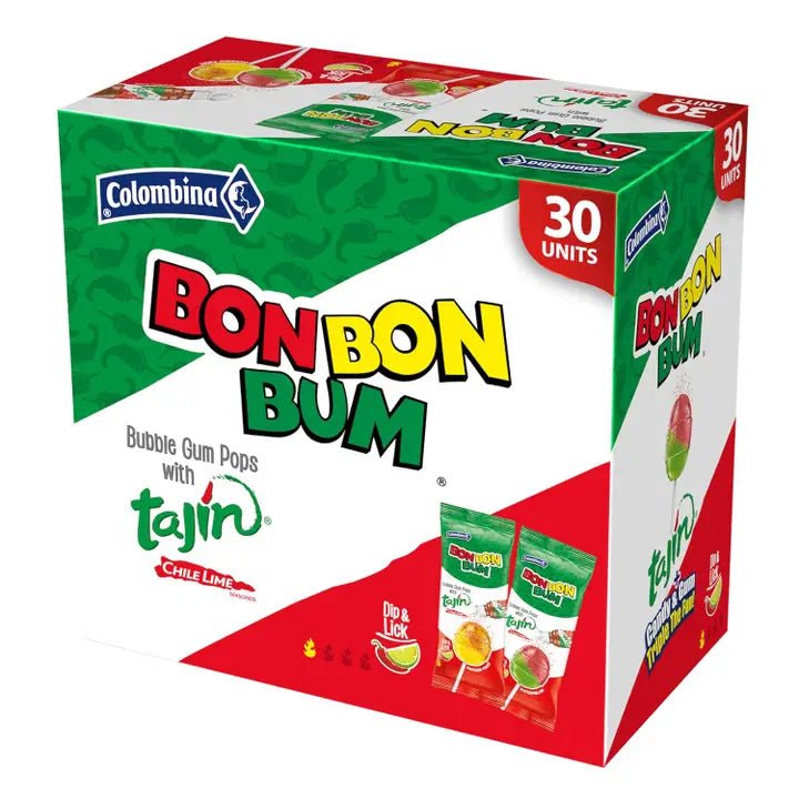 Bon Bon Bum with Tajín – 30 Unit Box – 510g (18 oz) – Colombian