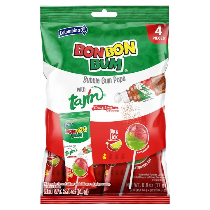 Bon Bon Bum with Tajín – 4pc Bag – 68g (2.4 oz) – Colombian