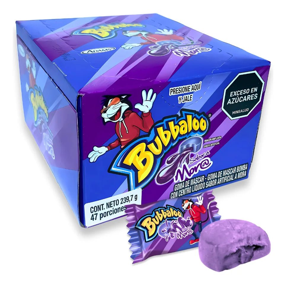 Bubbaloo Mora Bubble Gum – 47 Count Pack – Juicy Grape-Flavored