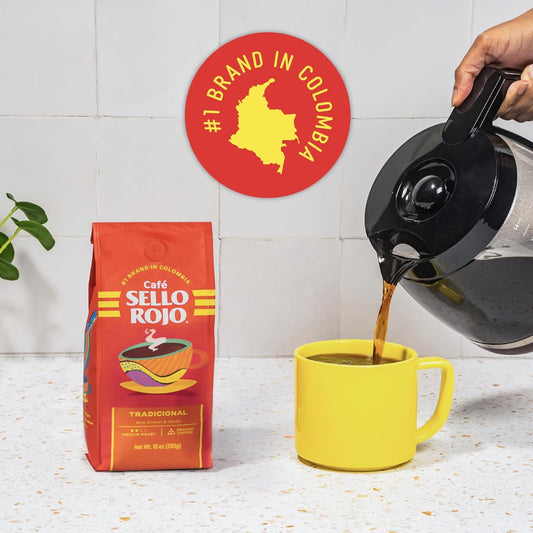 Cafe Sello Rojo Tradicional Medium Roast Ground Coffee Bag - 16 oz - JETa Imports®