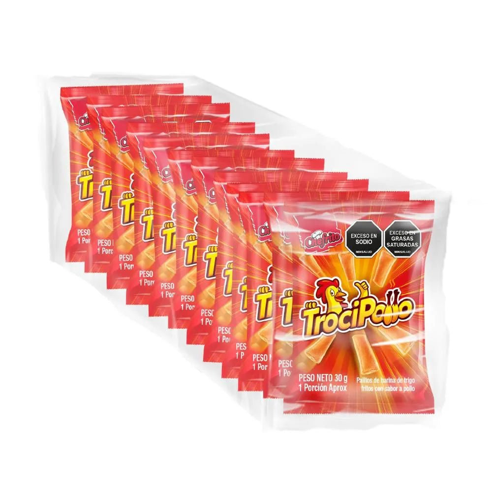 Chefrito Trocipollo Chicken - Flavored Snack – 12 Pack (360g / 12.7 oz) – Crunchy Colombian Snack - JETa Imports®