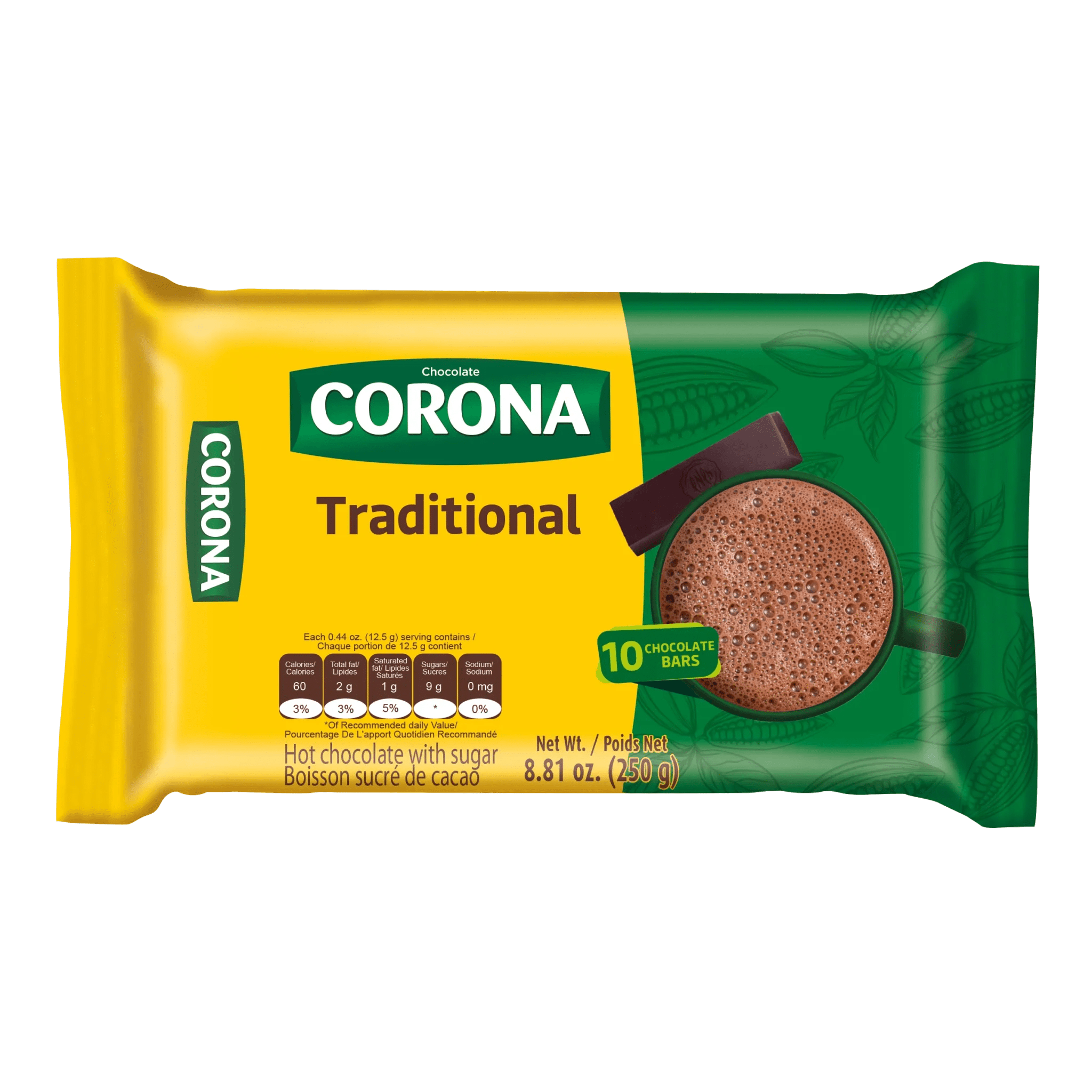 cocoronohanataba Chocolate Corona – 8.81 oz (250g) – Traditional Colombian Sweet