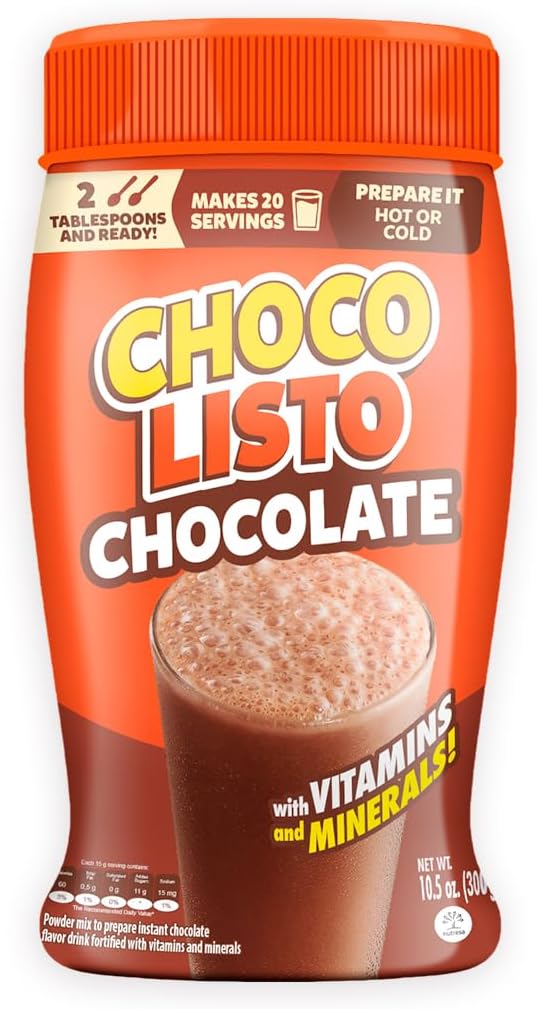 Chocolisto Instant Chocolate Drink – 10.5 oz – Nutritious Beverage
