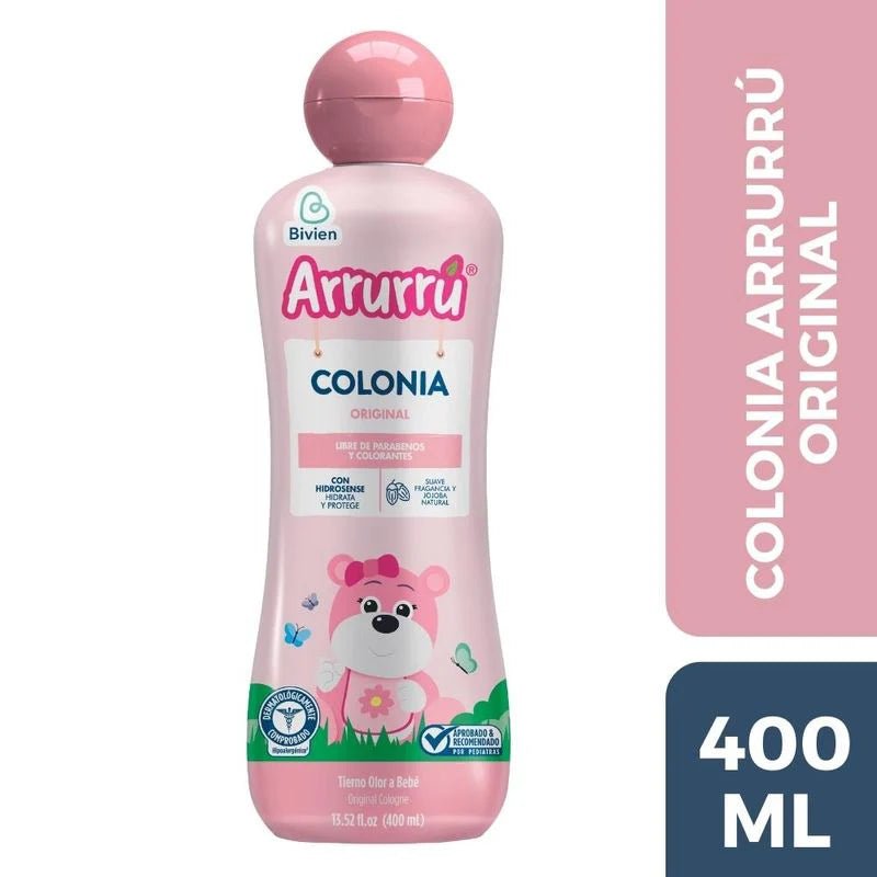 Colonia Arrurrú Original Rosada – 400ml (13.52 fl oz) – Gentle Baby Cologne - JETa Imports®