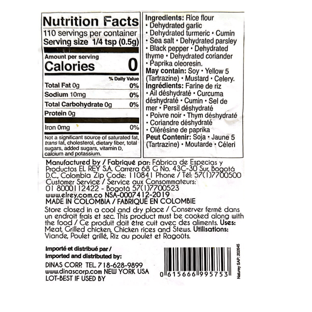 Condimento Completo Naturey El Rey x100g - Imported from Colombia - JETa Imports®