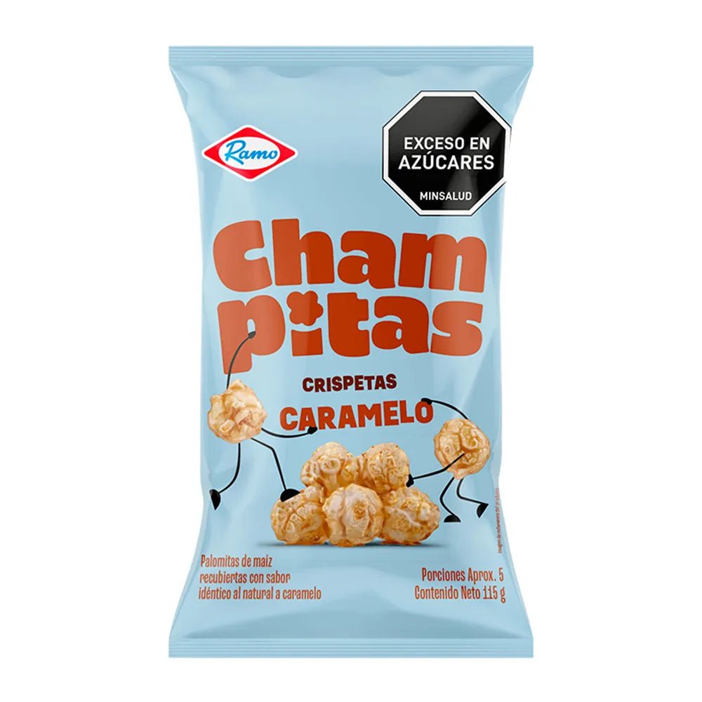 Crispetas RAMO Champitas Caramelo – 115g (4.05 oz) – Caramel - Coated Popcorn Snack - JETa Imports®