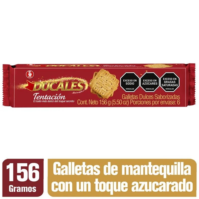 Ducales Tentación Crackers – 156g (5.5 oz) – Lightly Sweet and Buttery Colombian Crackers - JETa Imports®