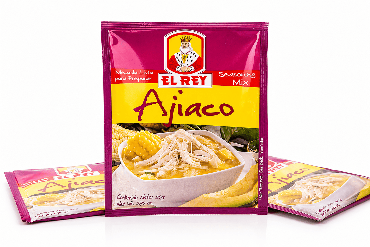 El Rey Ajiaco Seasoning Mix 0.70 oz (20g) – Colombian Soup Seasoning – Imported from Colombia - JETa Imports®