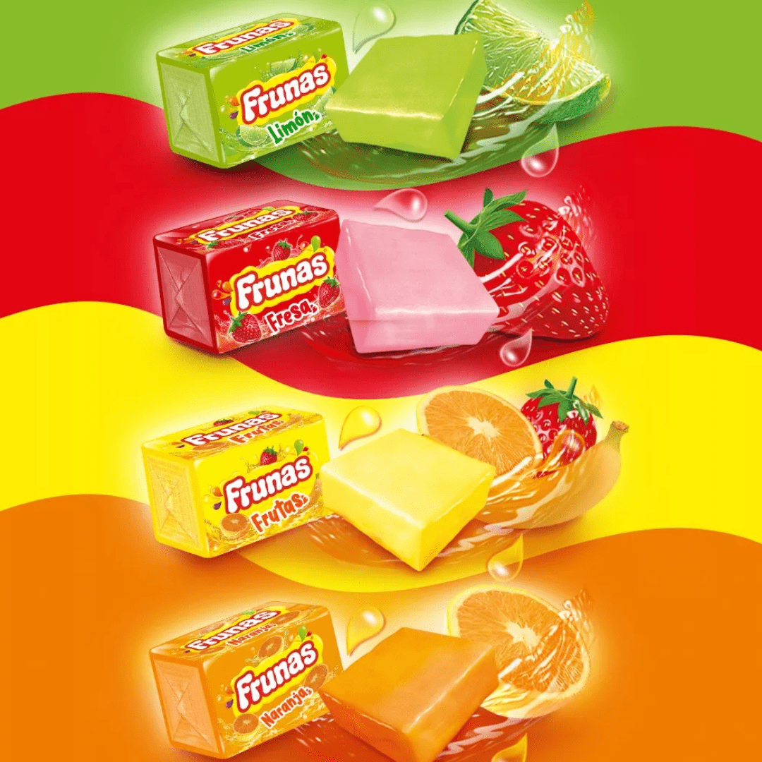 Frunas Original - Caramelo Blando Sabores Surtidos - 12 Pack (6.77oz) - Imported from Colombia - JETa Imports®
