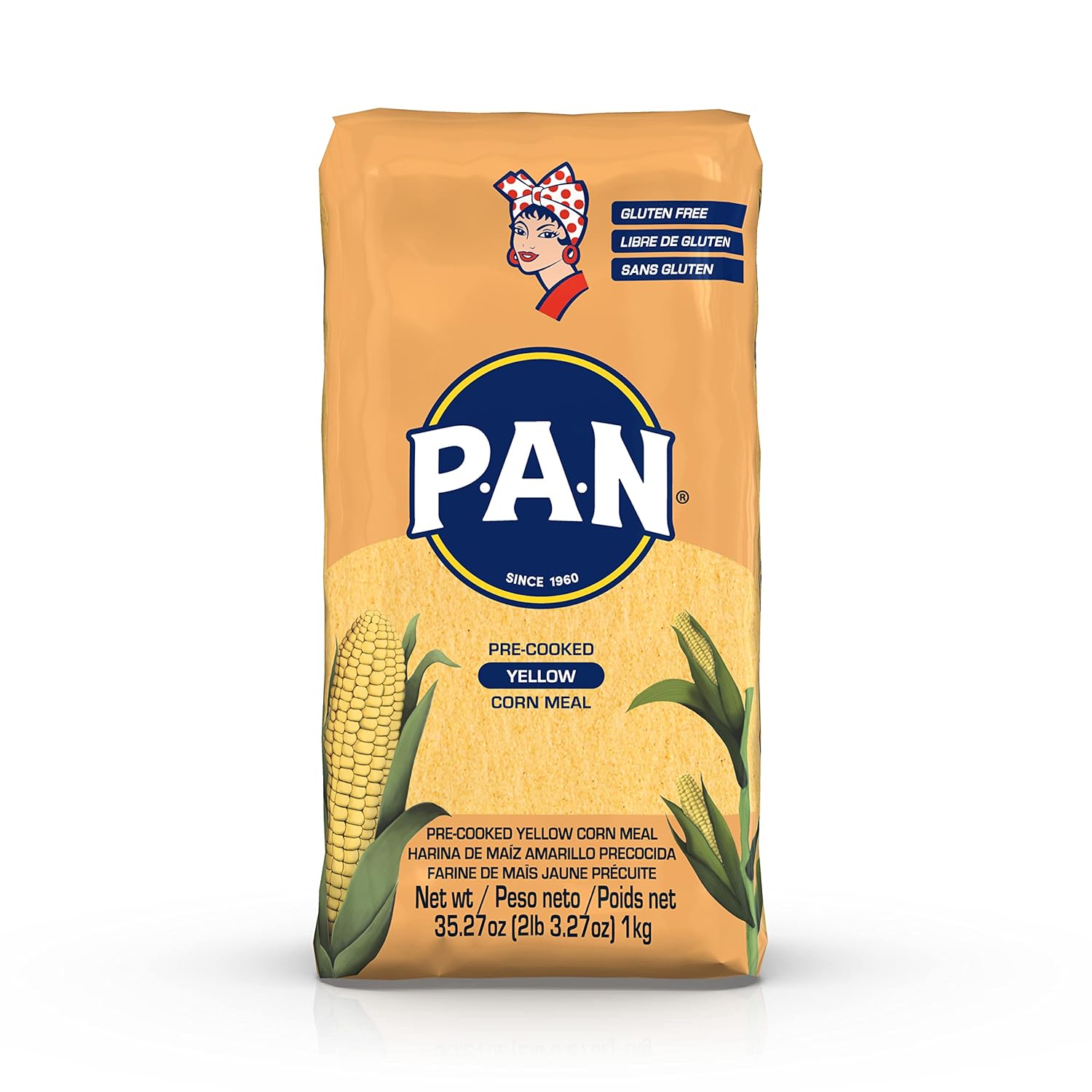 Harina Pan de Maíz Amarillo Precocida - 1kg - Premium Yellow Corn Flour ...