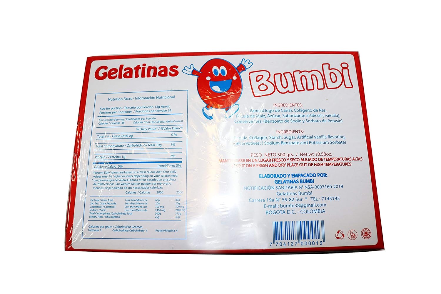 Jalea de Pata Gelatinas Bumbi - 1 Box (16 Units) – Traditional Colombian Beef Gelatin Candy - JETa Imports®