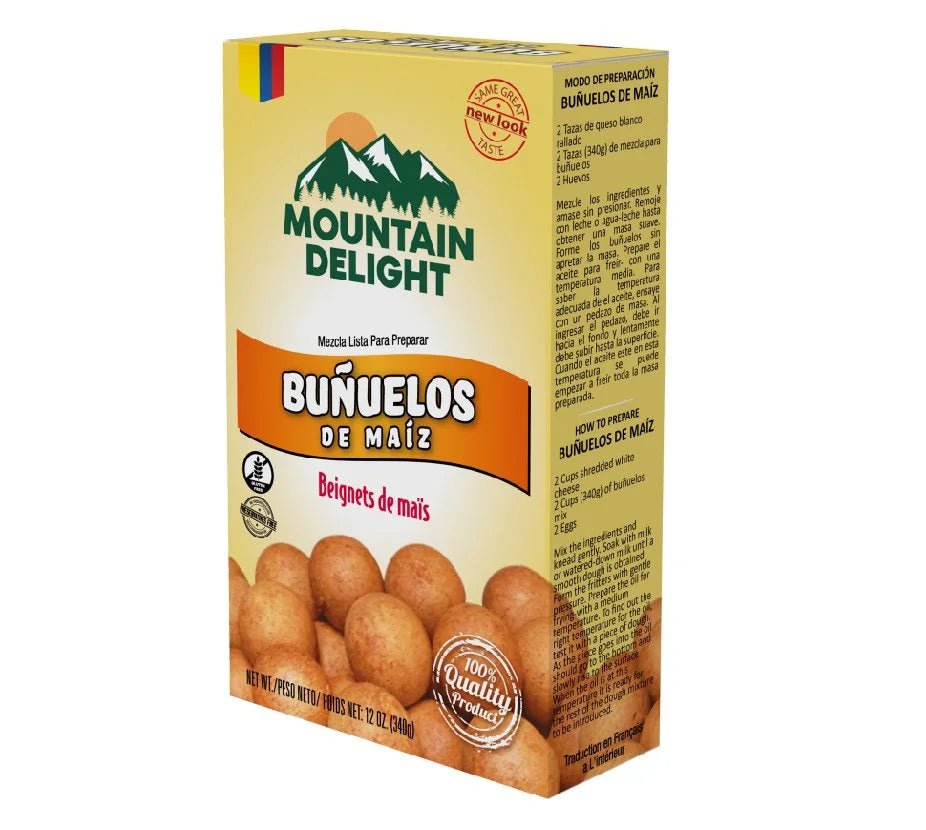 Mountain Delight Buñuelos Mix – 24 oz (680 g) – Colombian Cheese Fritter Baking Mix – Gluten Free – Imported - JETa Imports®