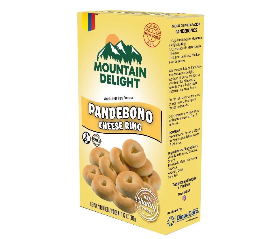 Mountain Delight Pandebono Mix – 12 oz (340 g) – Colombian Cheese Bread Baking Mix – Gluten Free – Imported - JETa Imports®