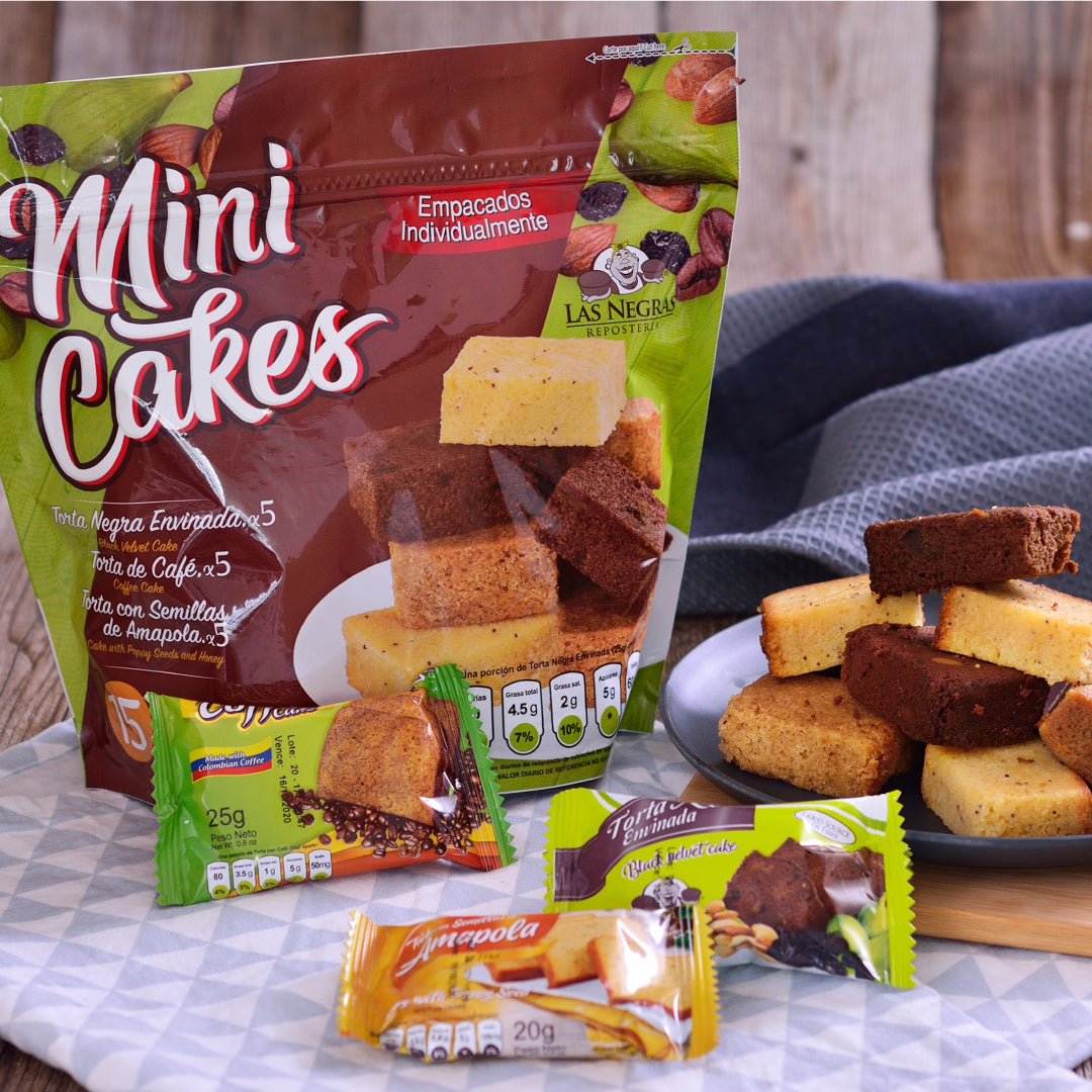 Paketon Minicakes x 15Pack - Las Negras - Individually wrapped. - JETa Imports®