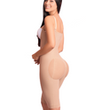 Silueta Angelical Ref 101 – Knee-Length Colombian Shapewear – Powernet Compression Faja with Adjustable Straps – Imported from Colombia