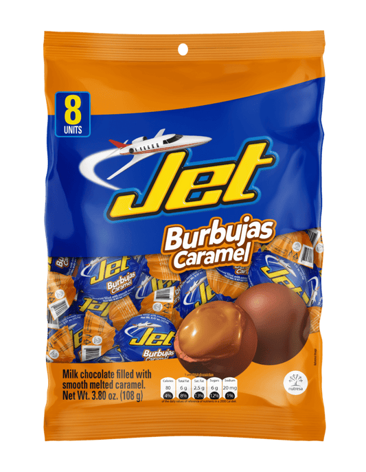 Chocolate Milk JET Burbujas Caramel - 8 Units