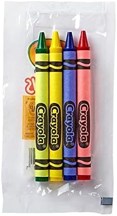 Crayola Full-Size Crayons, Assorted 4-Colors, RED, BLUE, GREEN AND YELLOW, Great for Party Favors, Restaurants and More, 4-Count