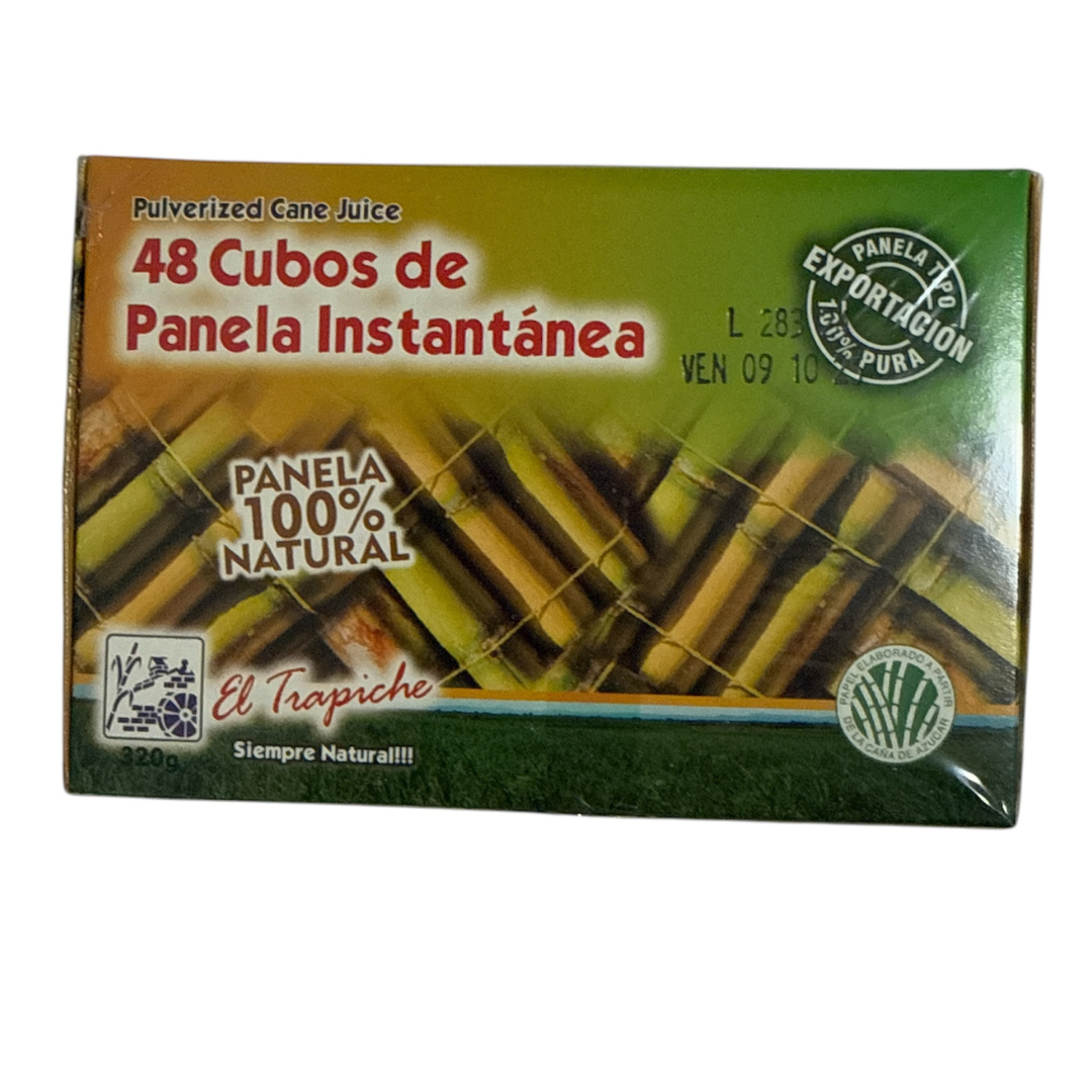 48 Cubos Saborizados de Panela Instantánea El Trapiche - Sabor Natural - Instant Flavored Panela Cubes