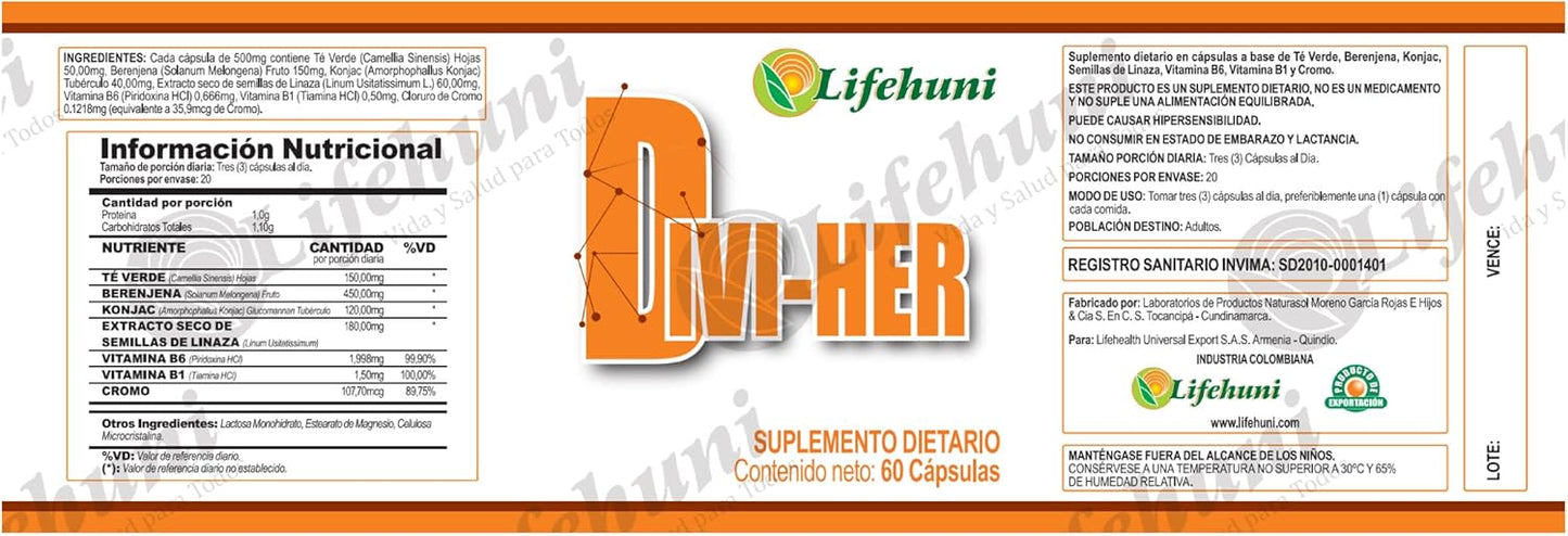 Divi-Her(b) 60 Capsules - Dietary Supplement