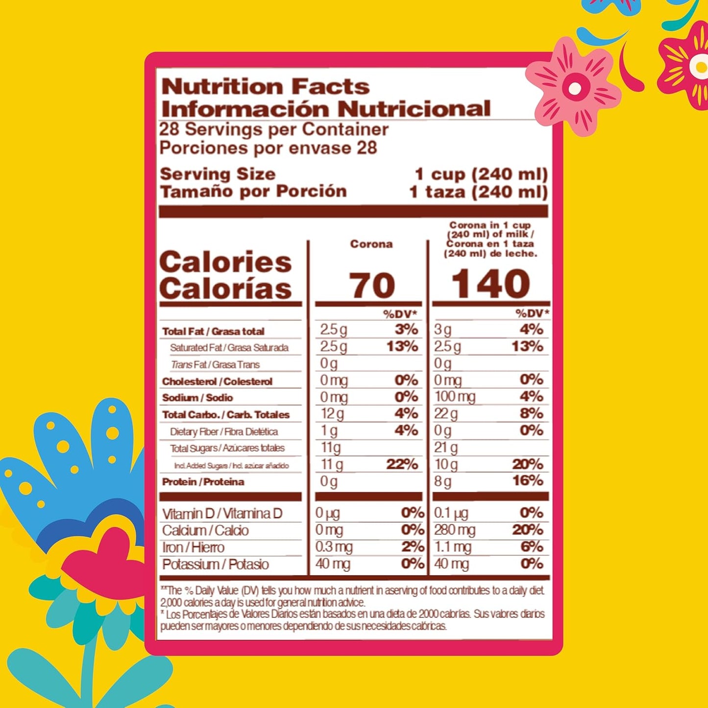 Corona Single Serve Cinnamon Hot Chocolate Bars – 14 Count – 15.43 oz (437 g) – Individually Wrapped Colombian Chocolate Tablets – Imported