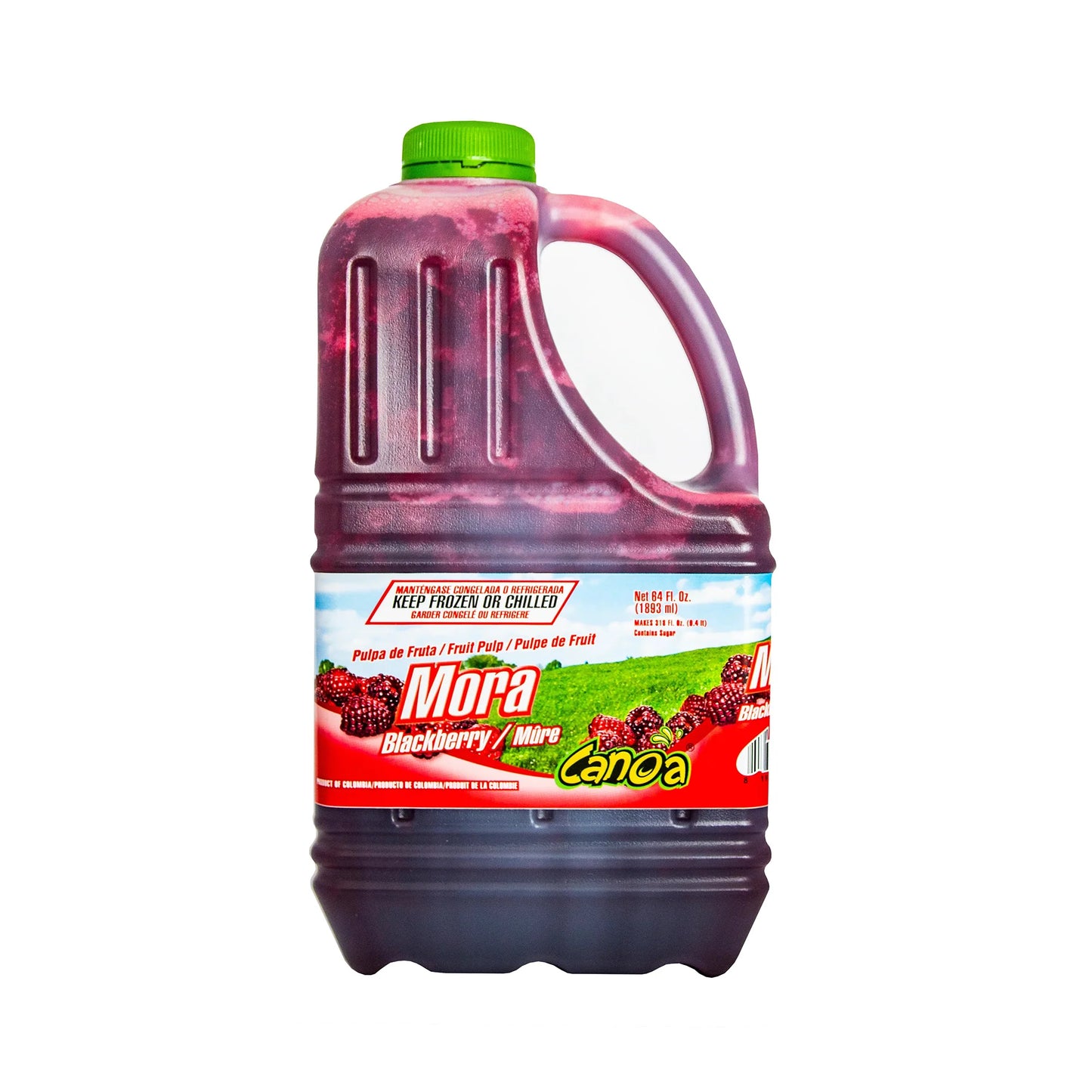 Canoa Blackberry Fruit Pulp 64 Fl Oz (1.89 L) – Made with Real Fruit – Ideal for Juices, Smoothies, Cocktails & Desserts