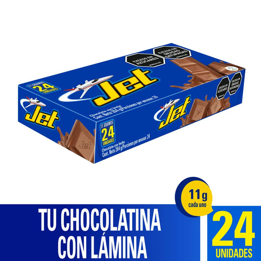 Chocolatina Jet Milk Chocolate - 24 Units Box - 9.31oz/264g