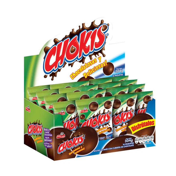 Frito Lay Bolitas de Maiz Cubiertas de Chocolate Chokis 16 Pack