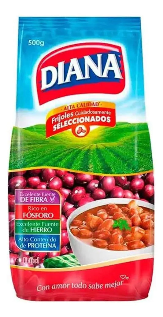 Diana Red Cargamanto Beans – 500g (17.6 oz) – Authentic Colombian Dry Beans – Imported from Colombia