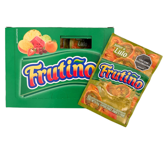 FRUTIÑO Lulo Fruit Powdered Drink Mix - Box of 20 Pouches - Makes 2L Per Pouch