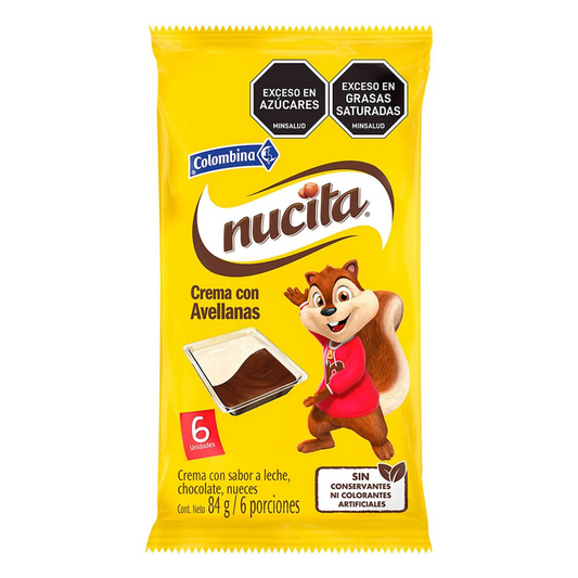 Crema con Avellanas Nucita Nutty x 6 und x 84 g