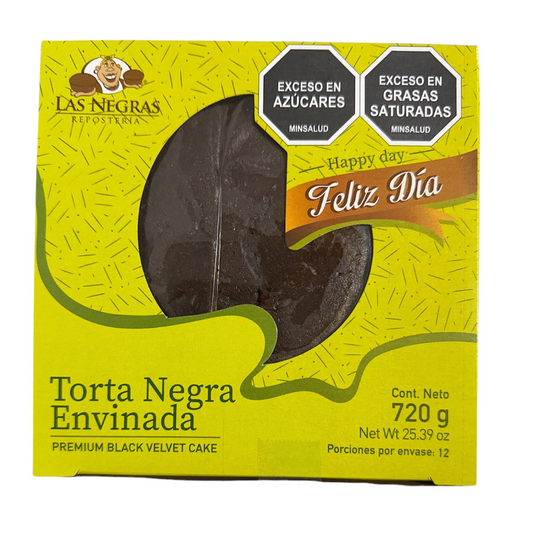 Torta Negra Envinada Las Negras - 25.39 oz - Traditional Colombian Fruit Cake - Premium Black Velvet Cake