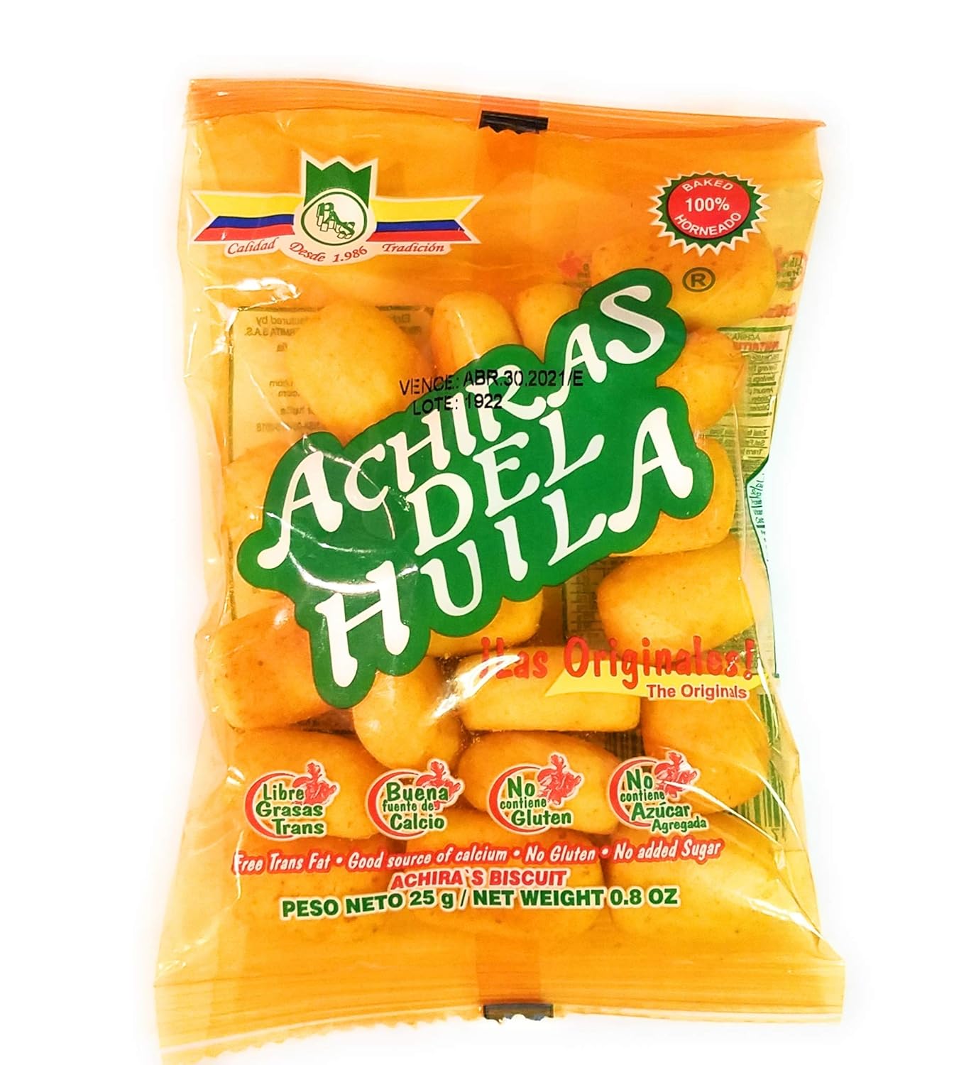 Achiras de Huila Las Originales – 12 Pack – 25g (0.8 oz) Each – Total 300g (10.6 oz) – Traditional Colombian Cheese Biscuits – Imported from Colombia - JETa Imports®
