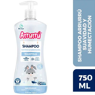 Arrurrú Softness & Moisture Shampoo – 750 ml (25.3 fl oz) – Gentle Hydrating Baby Shampoo – Imported from Colombia - JETa Imports®