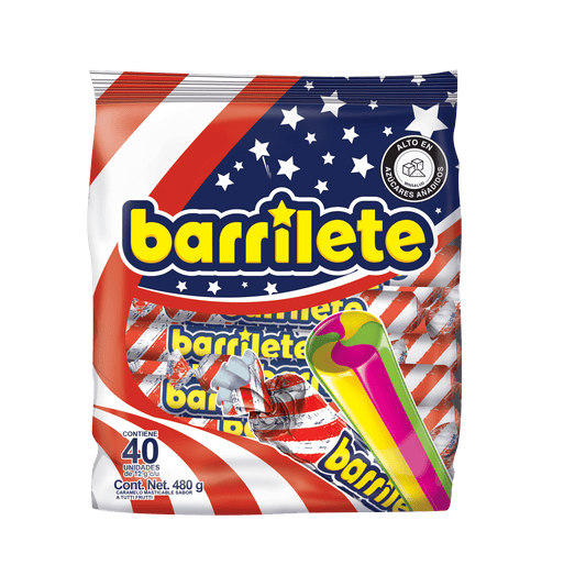 Barrilete Super Chewy Candy – 440g (15.25 oz), 40 Count 11g c/u – Assorted Fruit - Flavored Chews - JETa Imports®