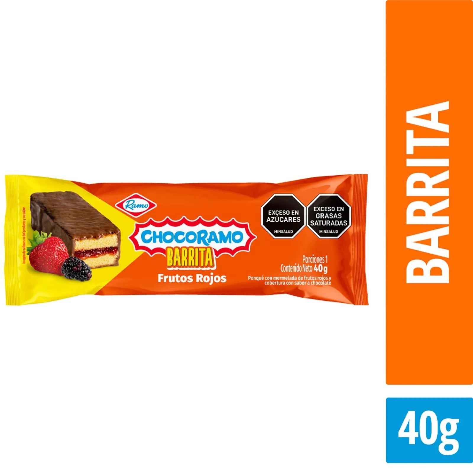 Barrita Chocorramo - 40g (1.41 oz) - Chocolate - Covered Cake Bar - JETa Imports®