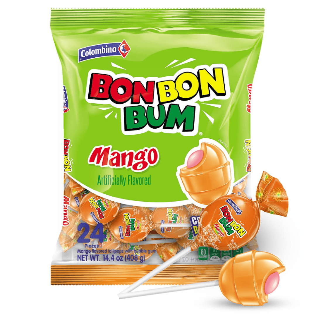 Bon Bon Bum – Fruity Lollipop with Bubble Gum center – Perfect for Parties and Sharing - JETa Imports®