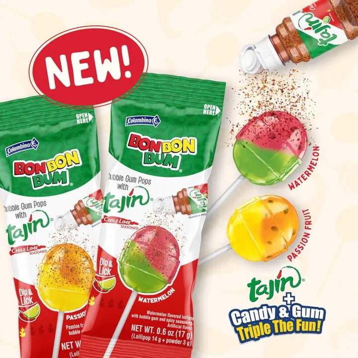 Bon Bon Bum with Tajín – 30 Unit Box – 510g (18 oz) – Colombian Bon Bon Bum with Tajín – 30 Unit Box – 510g (18 oz) – Colombian