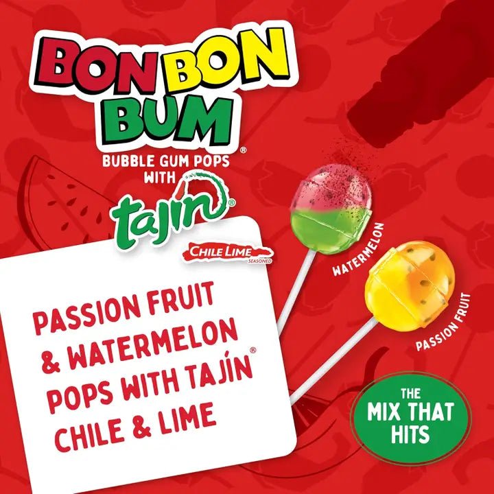 Bon Bon Bum with Tajín – 30 Unit Box – 510g (18 oz) – Colombian