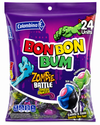 Bon Bon Bum Zombie Battle Tongue Painter Lollipops 24 Count – Assorted Fruit Flavors – Gum-Filled Lollipops – Imported from Colombia