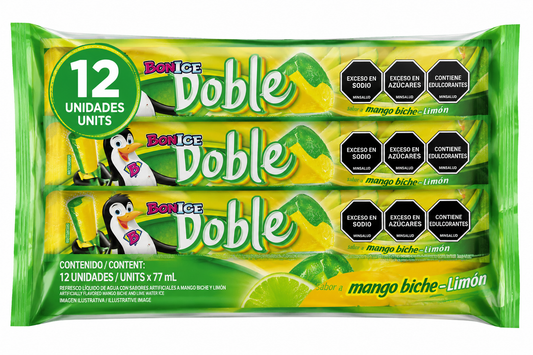Bon Ice Double Green Mango & Lime Frozen Ice Pops 12 Count – Mango Biche con Limón Frozen Treats – Imported from Colombia - JETa Imports®