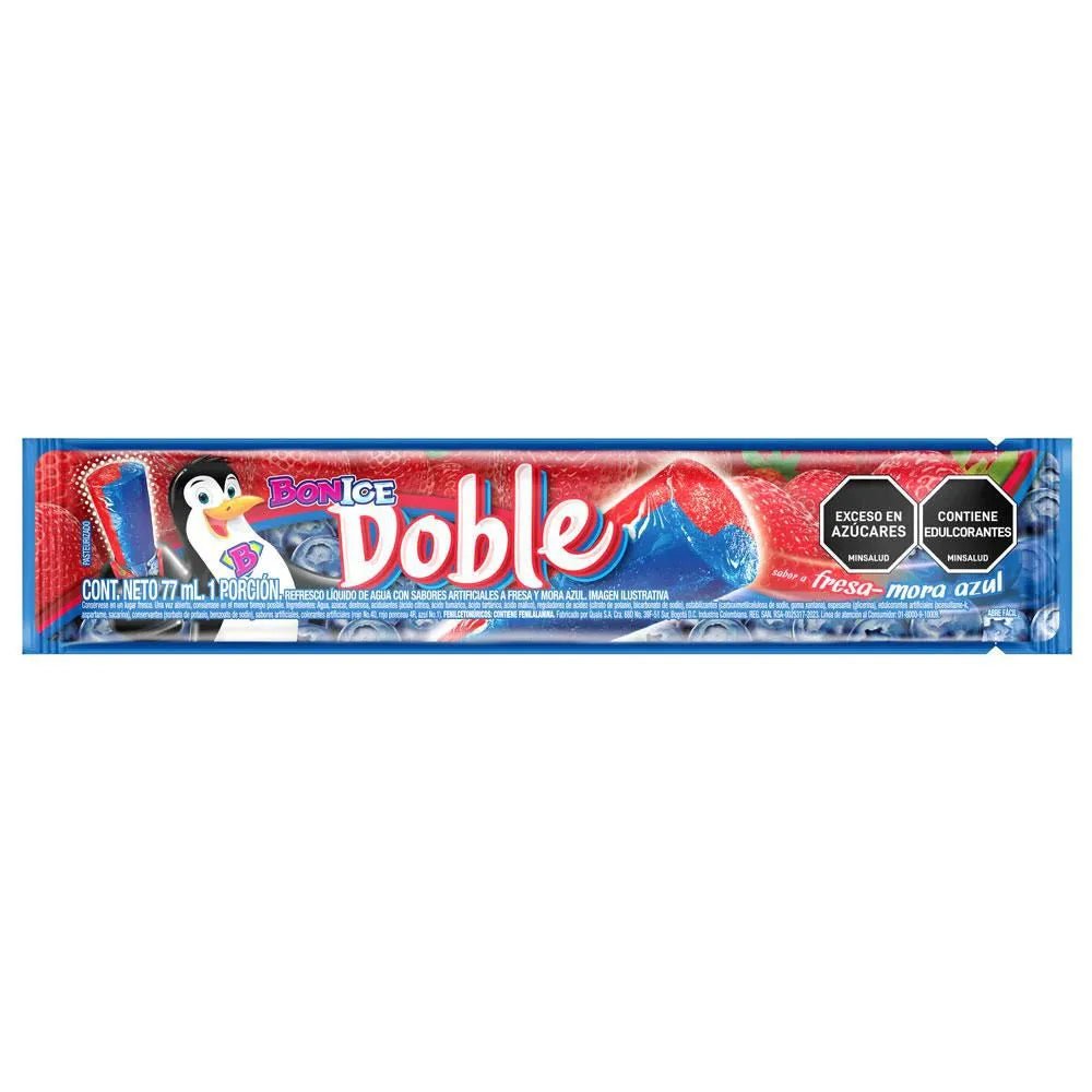 Bonice Doble Fresa Mora Azul Ice Pops – 12 Pack – 924 ml (31.2 fl oz ...