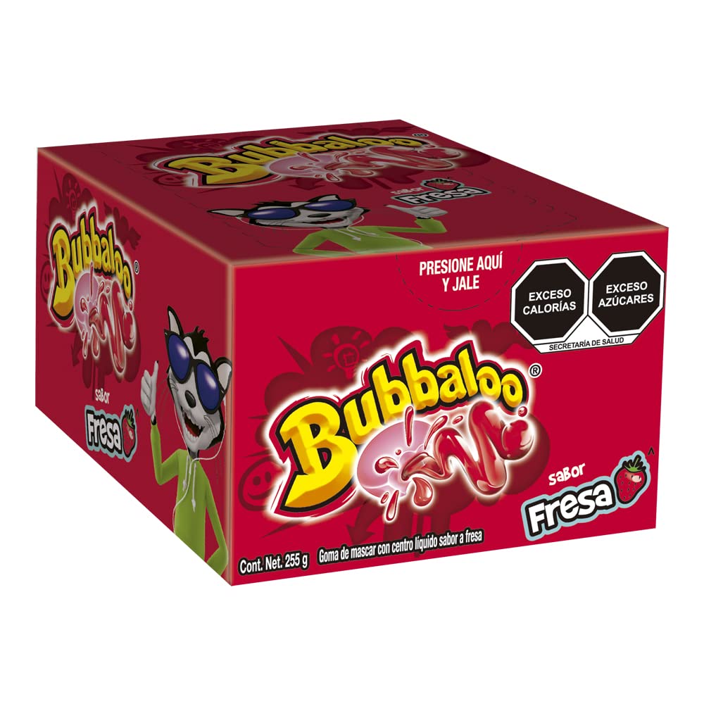 Bubbaloo Adams - 47 Pack - 239.7g (8.46 oz) - Strawberry Bubble Gum with Juicy Filling - JETa Imports®