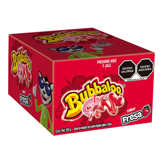 Bubbaloo Adams - 47 Pack - 239.7g (8.46 oz) - Strawberry Bubble Gum with Juicy Filling - JETa Imports®