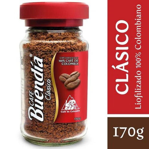 Café Buendía Classic Instant Coffee – 170 g (6 oz) – Colombian Freeze - Dried Coffee – Imported - JETa Imports®