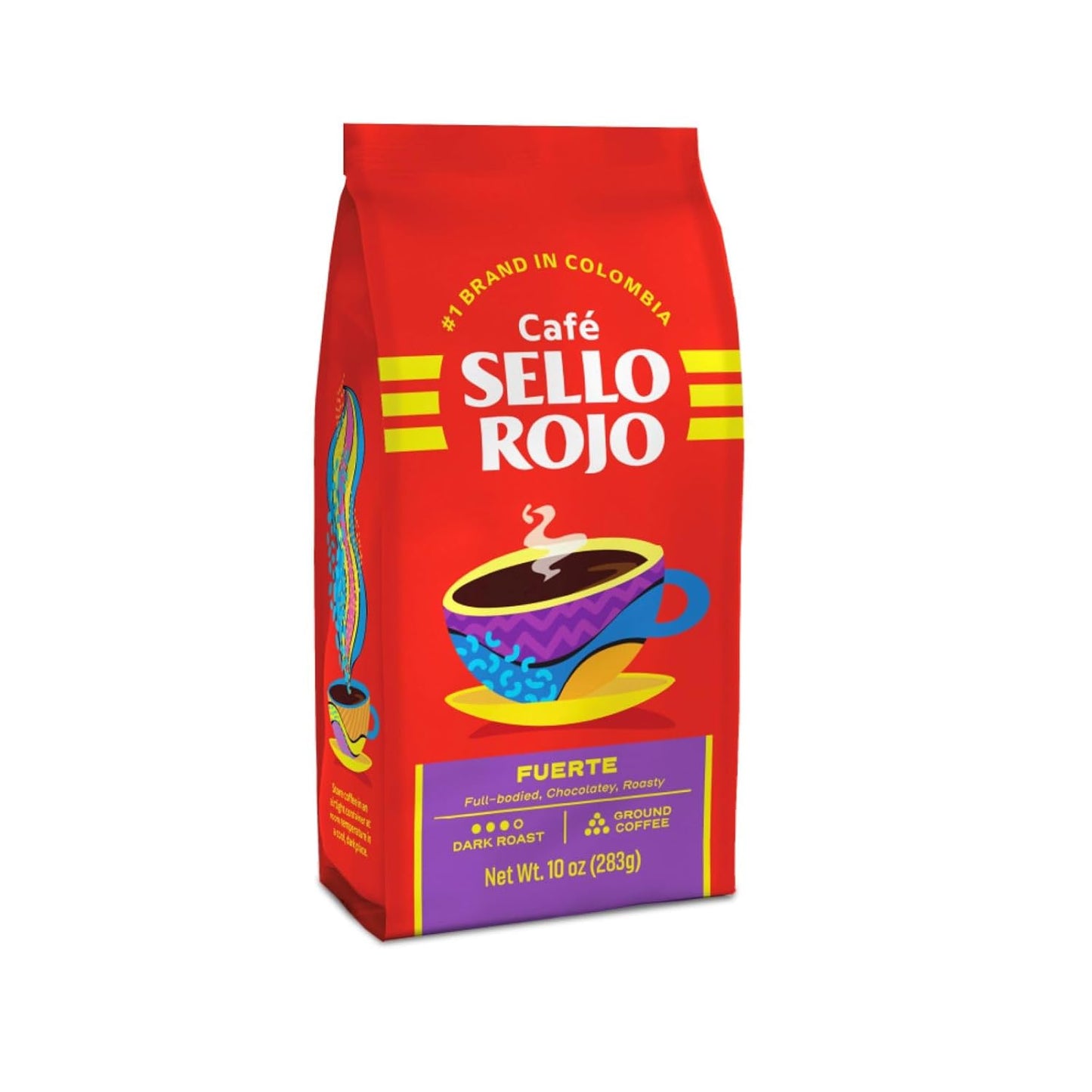 Café Sello Rojo Fuerte Dark Roast - 10 oz - Bold and Intense Flavor - JETa Imports®