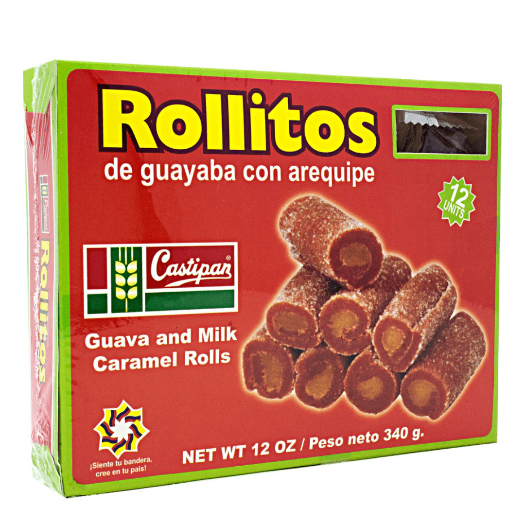 Castipan Rollitos de Guayaba con Arequipe - 12 oz - Guava and Dulce de Leche Pastry Rolls - JETa Imports®