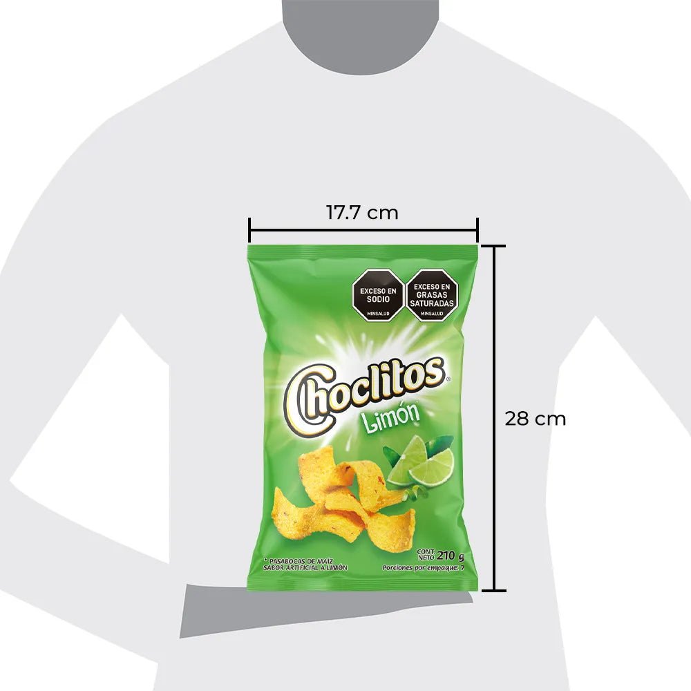 Choclitos Limón Familiar - 210g (7.41 oz) - Family - Sized Crunchy Corn Snacks with Lime Flavor - JETa Imports®