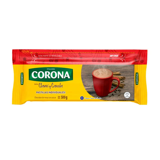 Chocolate Corona Cloves and Cinnamon - 17.6 oz - Traditional Colombian Hot Chocolate - JETa Imports®